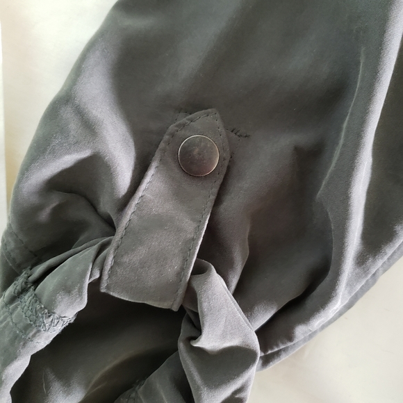 Army Green diagonal zip spring jacket - Picture 5 of 7